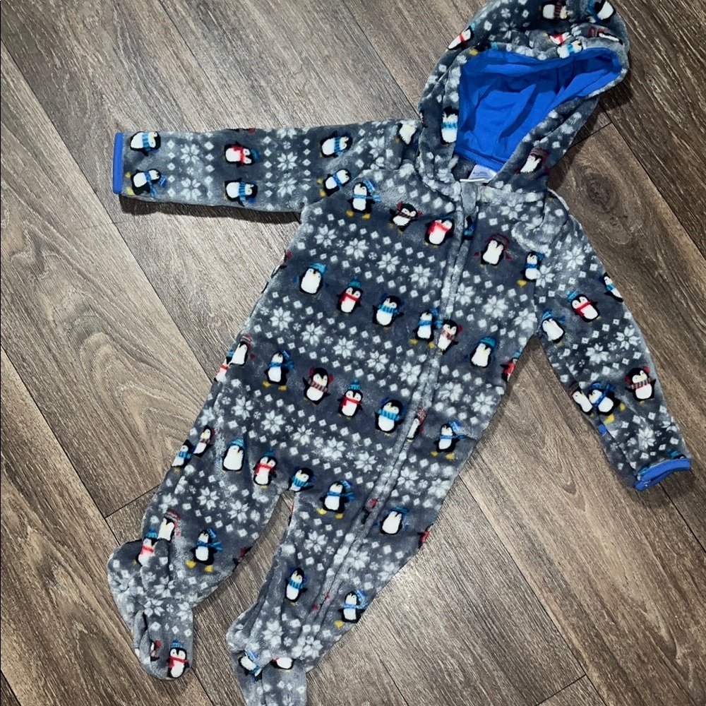 Penguin Fleece Hooded One Piece